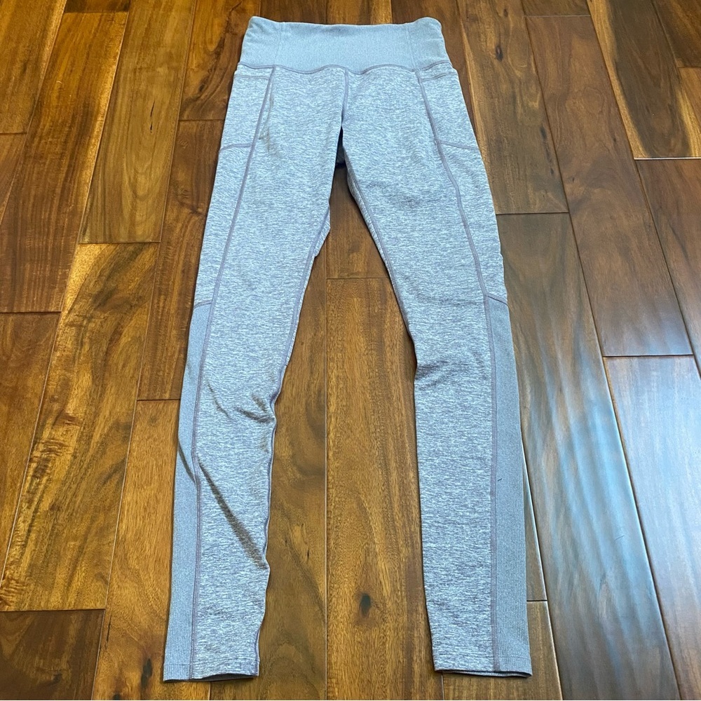 Athleta Women's Medium Gray Heathered High-Rise Exhale Heel Tight Leggings